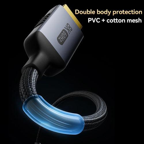 8K@60Hz Type-C to HDMI2.1 Cable 4K@240Hz HDR HDCP VRR ALLM for TV Display Projector Compatible Mac OS windows IOS ipad iphone
