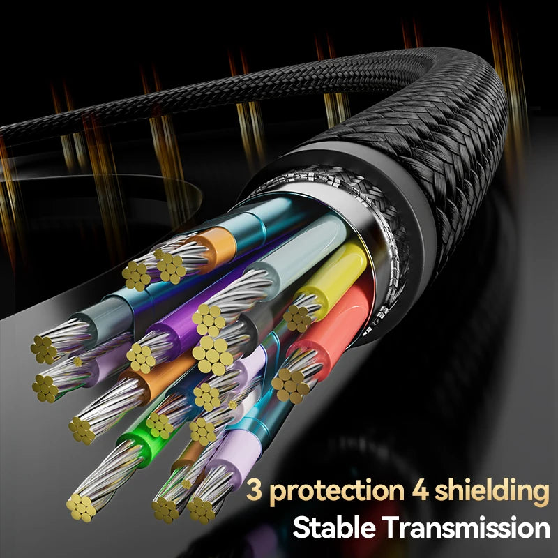 8K@60Hz Type-C to HDMI2.1 Cable 4K@240Hz HDR HDCP VRR ALLM for TV Display Projector Compatible Mac OS windows IOS ipad iphone